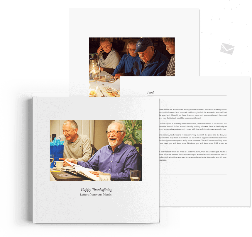 Thanksgiving book of gratitude letters